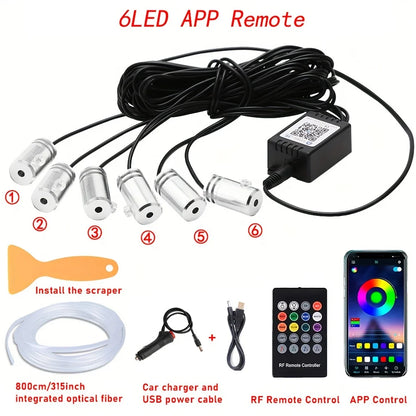 LumenRide Music-Synced Car LED Strip Lights – App & Remote Controlled