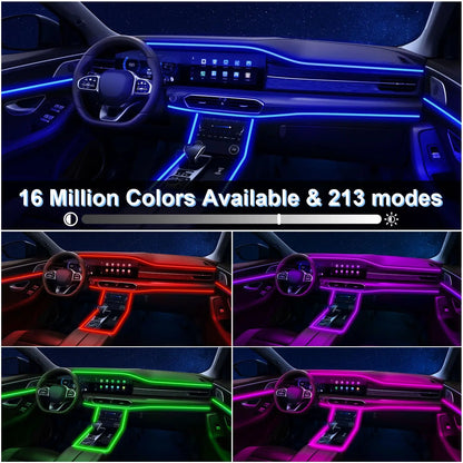 LumenRide Music-Synced Car LED Strip Lights – App & Remote Controlled