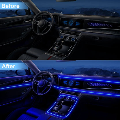 LumenRide Music-Synced Car LED Strip Lights – App & Remote Controlled