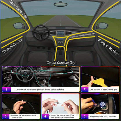 LumenRide Music-Synced Car LED Strip Lights – App & Remote Controlled