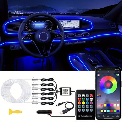 LumenRide Music-Synced Car LED Strip Lights – App & Remote Controlled