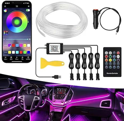 LumenRide Music-Synced Car LED Strip Lights – App & Remote Controlled