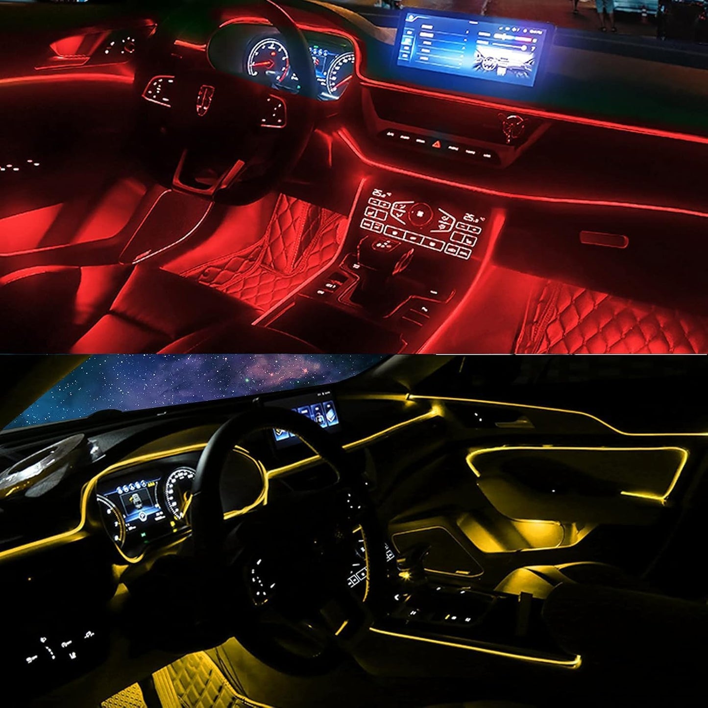 LumenRide Music-Synced Car LED Strip Lights – App & Remote Controlled
